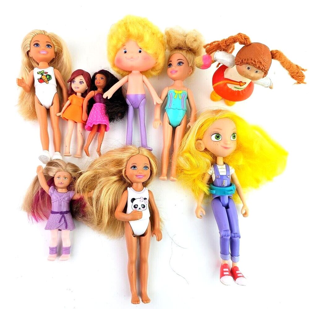 Small Fashion Doll Lot Mixed Brands and Size Preowned Play Toys